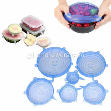 Còmhdach BPA Còmhdach Uile-choitcheann Silicone Lids